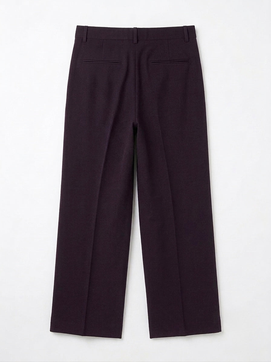 Men’s Formal Straight Fit Trousers - Maroon - Detail