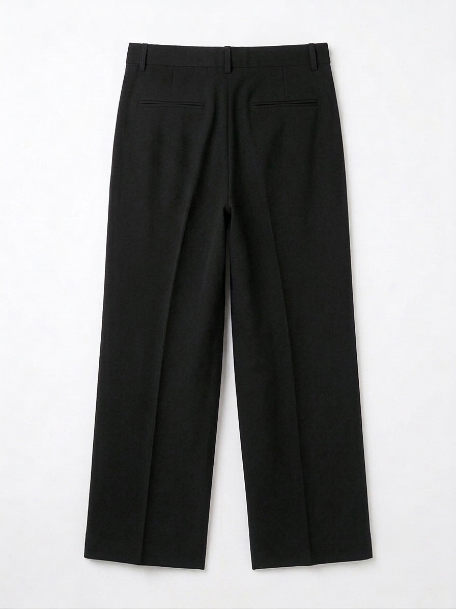 Men’s Formal Straight Fit Trousers - Black - Detail
