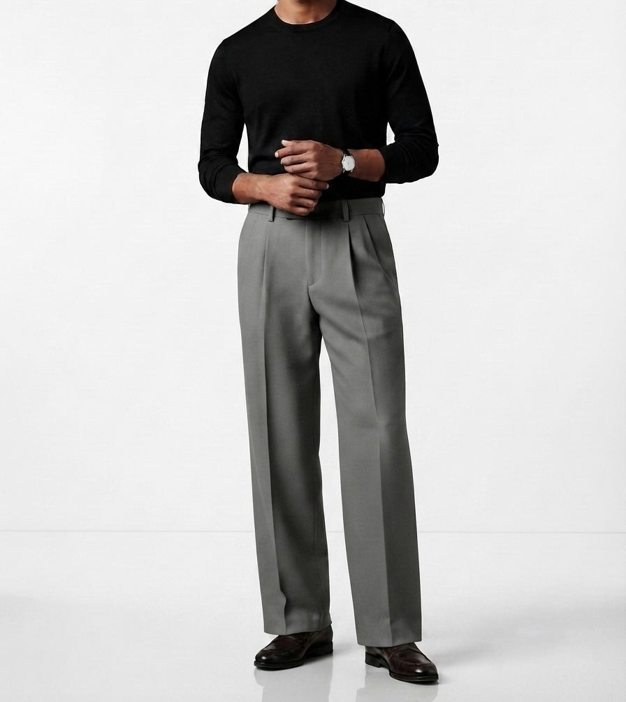 Men’s Formal Straight Fit Trousers - Grey