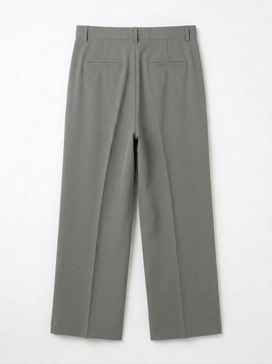 Men’s Formal Straight Fit Trousers - Grey - Detail